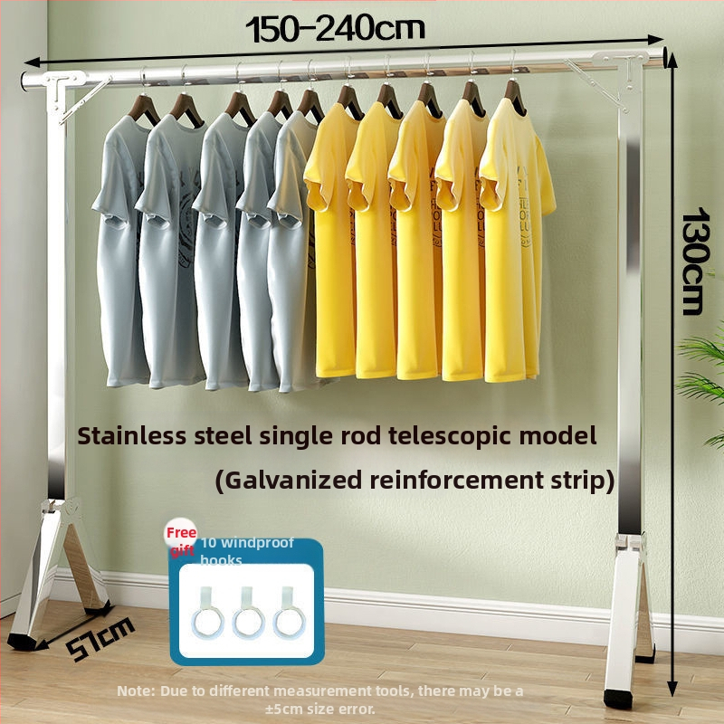 Απλή Ράφι Στεγνωτηρίου Δαπέδου Απλή Εσωτερική Χρήση Σπιτιού Μπαλκόνι Υπνοδωμάτιο Ανοξείδωτο Ατσάλι Εξωτερική Χρήση Δροσερό Τηλεσκοπική Ράβδος Στεγνωτήριο Πάπλωμα Ρούχα Ράβδος Στεγνωτηρίου