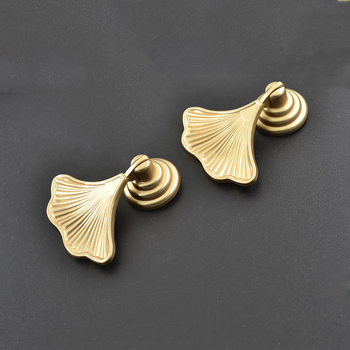 Νέα κινέζικη λαβή από κράμα ψευδαργύρου, κινέζικο συρτάρι επίπλων, βιβλίο κρασιού, παπούτσια, κομοδίνο, ντουλάπα, λαβή πόρτας Ginkgo