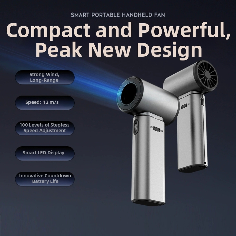Naujas tarpvalstybinis mini greitaeigis šalto ašmens rankinis mažas ventiliatorius didelis vėjo lauko nešiojamas turbo ventiliatorius