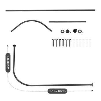 Gamintojas Dušo užuolaidos karnizas Lenktas teleskopinis strypas Perforuotas L formos strypas Vonios kambario strypas Be perforavimo Teleskopinis L formos strypas Nerūdijančio plieno storinimas