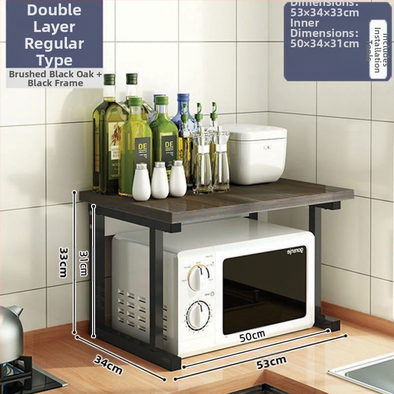 Virtuvės mikrobangų krosnelės laikymo lentynėlė, stalviršio daugiafunkcinė laikymo lentynėlė, daugiasluoksnė orkaitės prieskonių indelis, ryžių viryklės laikymo lentynėlė