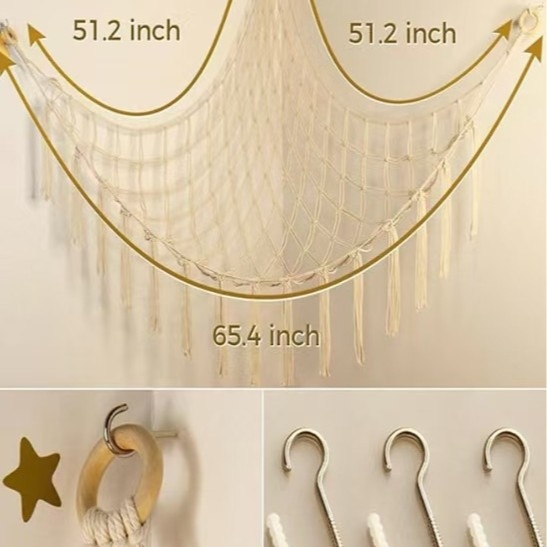 Τσάντα αιώρας παιχνιδιών με τριγωνικό δίχτυ Διασυνοριακή τσάντα αποθήκευσης παιχνιδιών θερμής εξόρυξης Κρεμαστή τσάντα αποθήκευσης βελούδινου παιχνιδιού Δίχτυ αποθήκευσης τριγωνικού δίχτυ