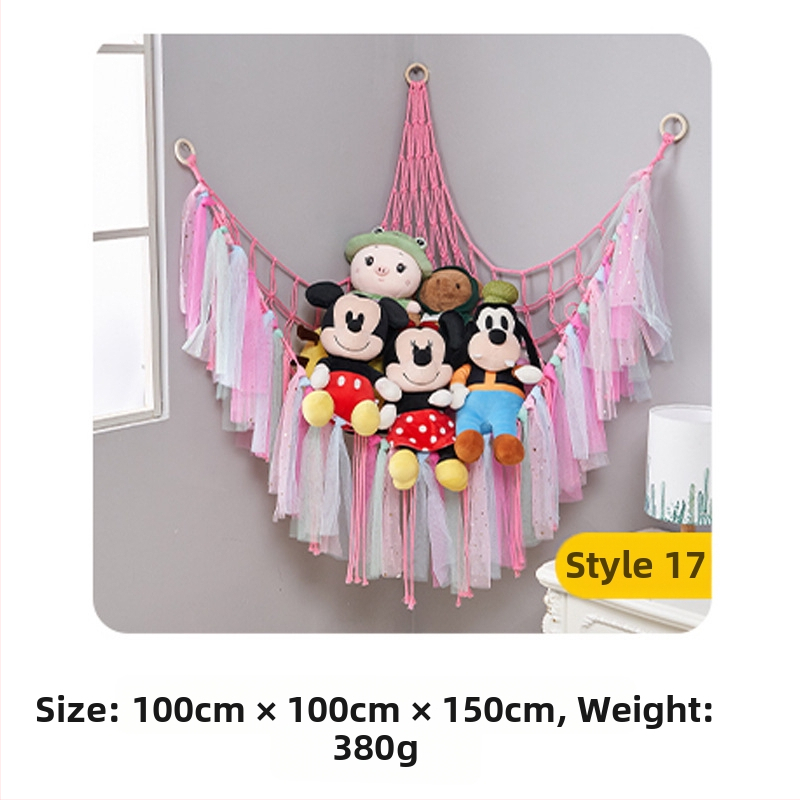 Τσάντα αιώρας παιχνιδιών με τριγωνικό δίχτυ Διασυνοριακή τσάντα αποθήκευσης παιχνιδιών θερμής εξόρυξης Κρεμαστή τσάντα αποθήκευσης βελούδινου παιχνιδιού Δίχτυ αποθήκευσης τριγωνικού δίχτυ