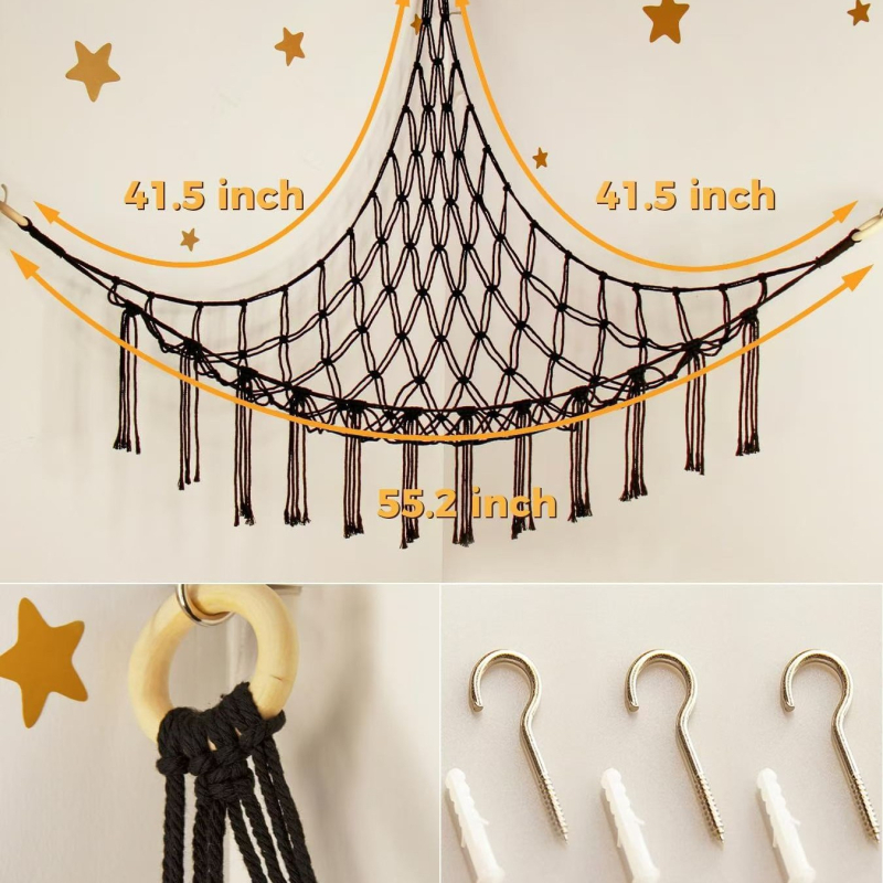 Τσάντα αιώρας παιχνιδιών με τριγωνικό δίχτυ Διασυνοριακή τσάντα αποθήκευσης παιχνιδιών θερμής εξόρυξης Κρεμαστή τσάντα αποθήκευσης βελούδινου παιχνιδιού Δίχτυ αποθήκευσης τριγωνικού δίχτυ