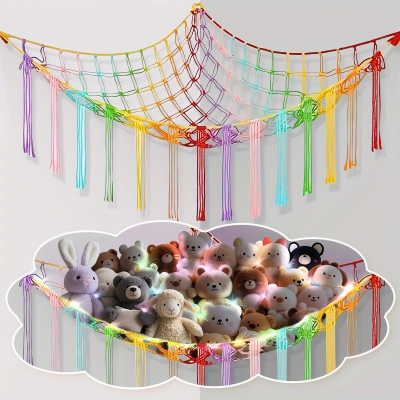 Τσάντα αιώρας παιχνιδιών με τριγωνικό δίχτυ Διασυνοριακή τσάντα αποθήκευσης παιχνιδιών θερμής εξόρυξης Κρεμαστή τσάντα αποθήκευσης βελούδινου παιχνιδιού Δίχτυ αποθήκευσης τριγωνικού δίχτυ