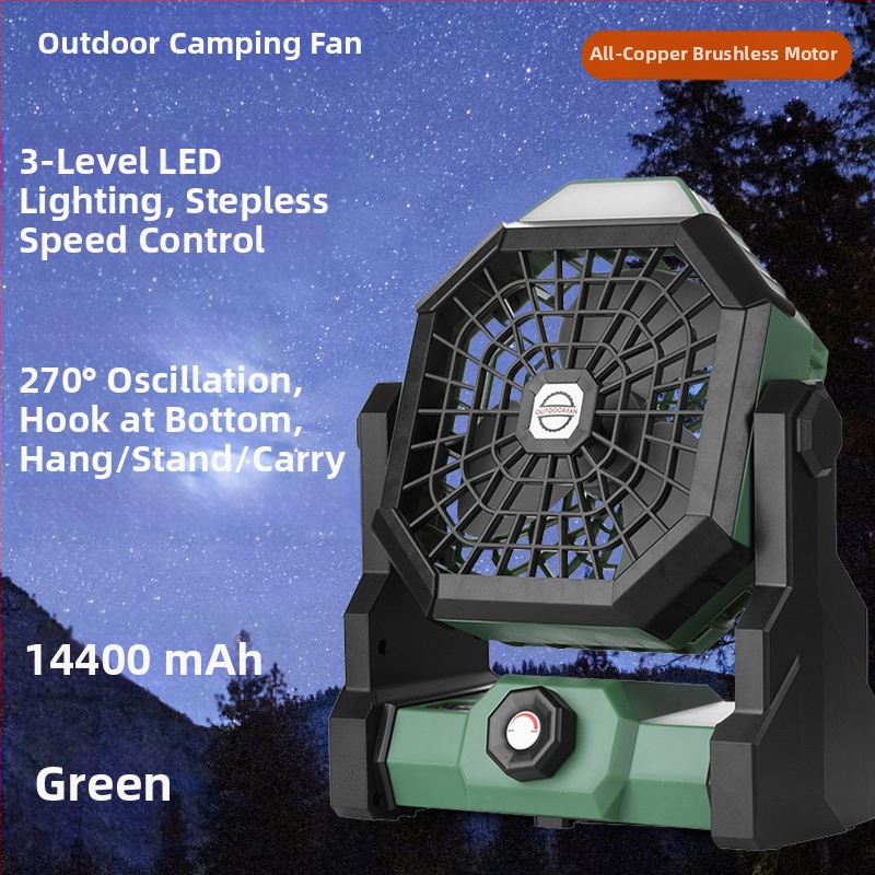 Nabíjateľný ventilátor na kemping v exteriéri, malý stan, chladenie v ubytovni, nabíjanie cez USB, super dlhá výdrž batérie