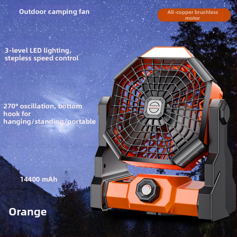 Nabíjateľný ventilátor na kemping v exteriéri, malý stan, chladenie v ubytovni, nabíjanie cez USB, super dlhá výdrž batérie