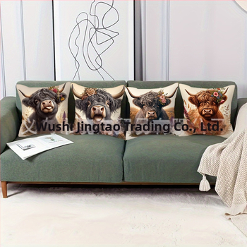 Διασυνοριακές εκρήξεις από λινό δέρμα ροδάκινου, κοντή βελούδινη μαξιλαροθήκη, Mao Niu, σαλόνι, καναπές, μαξιλάρι, μαξιλαροθήκη