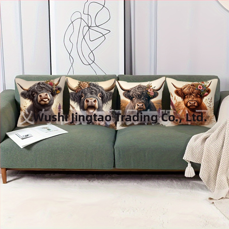 Obliečka na vankúš Crossborder Explosions Linen Peach Leather Short Plush Mao Niu Home Living Room Sofa Couch Couple Couple