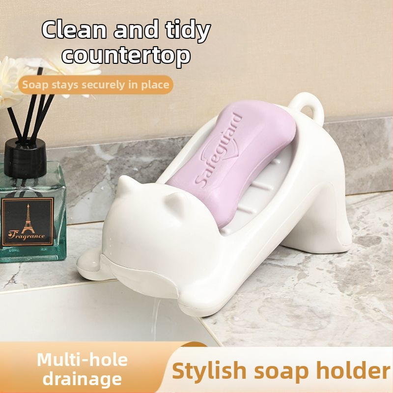 Cezhraničná špeciálna krabička na mydlo Meow Mi, nová kreatívna krabička na mydlo pre domácnosť, nakláňacia odtoková voda bez vody, vysoká farebná hodnota, roztomilá krabička na mydlo