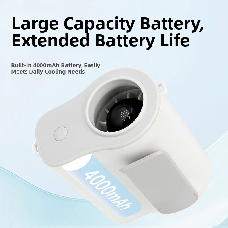 2025 Нов високоскоростен вентилатор за монтиране на кръста за работа на открито, преносим вентилатор за монтиране на кръста с USB зареждане и дълъг живот на батерията