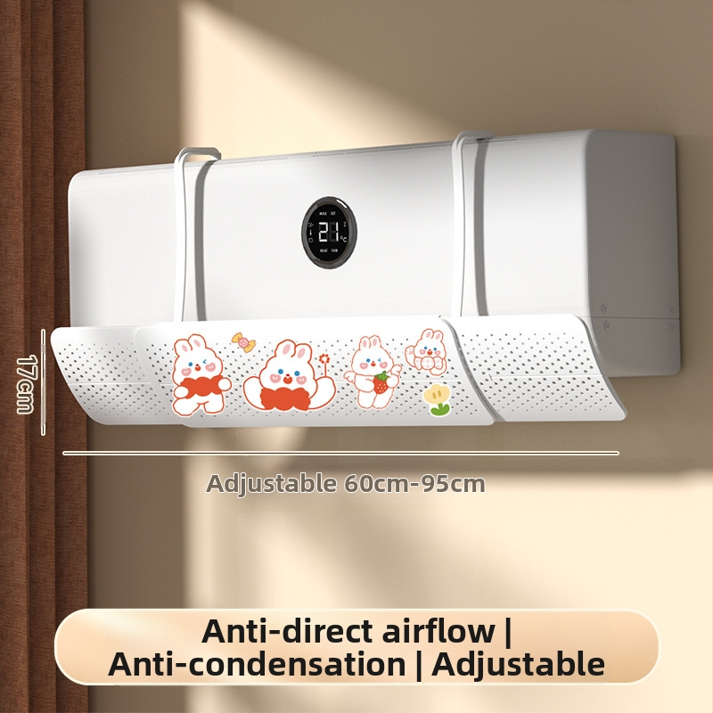 Ištraukiamas, nereikalaujantis montavimo oro kondicionieriaus vėjo deflektorius, prie sienos tvirtinamas oro kondicionierius, vėjo užuolaida, prie sienos tvirtinamas universalus tiesioginio vėjo deflektorius