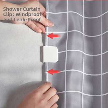 Japoniškas vonios kambario dušo užuolaidos segtukas be perforatorių, atsparus vėjui, atsparus purslams, fiksuotas segtukas, dušo sienos sagties užuolaidos segtukas, kabliukas