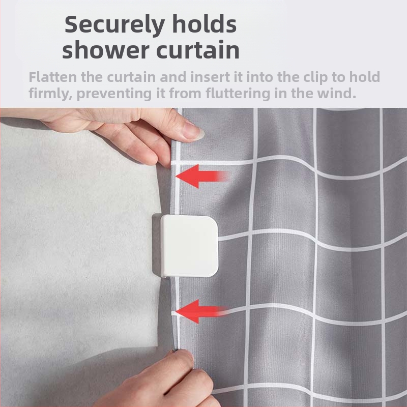 Японска щипка за душ за баня без перфоратор, ветроустойчива, устойчива на пръски, фиксирана щипка за душ, катарама за душ, кука за завеса