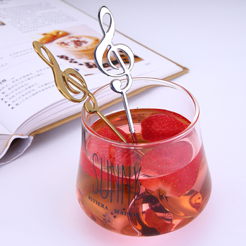 Δημιουργικό μουσικό χαρακτήρα καφέ κουτάλι ανάμειξης 304 από ανοξείδωτο ατσάλι κουτάλι υποδίκτυο κόκκινο τιτάνιο επιτραπέζια σκεύη χαριτωμένο κουτάλι επιδόρπιο κινουμένων σχεδίων