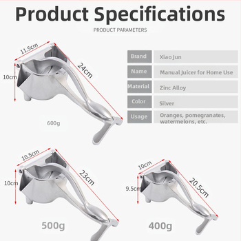 Χειροκίνητος αποχυμωτής Αποχυμωτής Οικιακής Φρούτων Μηχανή Λεμονιού Διαχωρισμός Χυμού Εξώθησης Αποχυμωτή από Κράμα Αλουμινίου Χονδρική