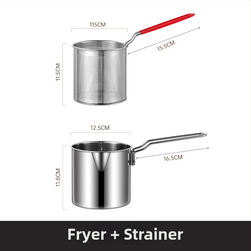 304 roostevabast terasest praepann filtriga, äriliseks kasutamiseks mõeldud praetud vardad, väikese poti köök, multifunktsionaalne paksendatud praepann piiriüleselt
