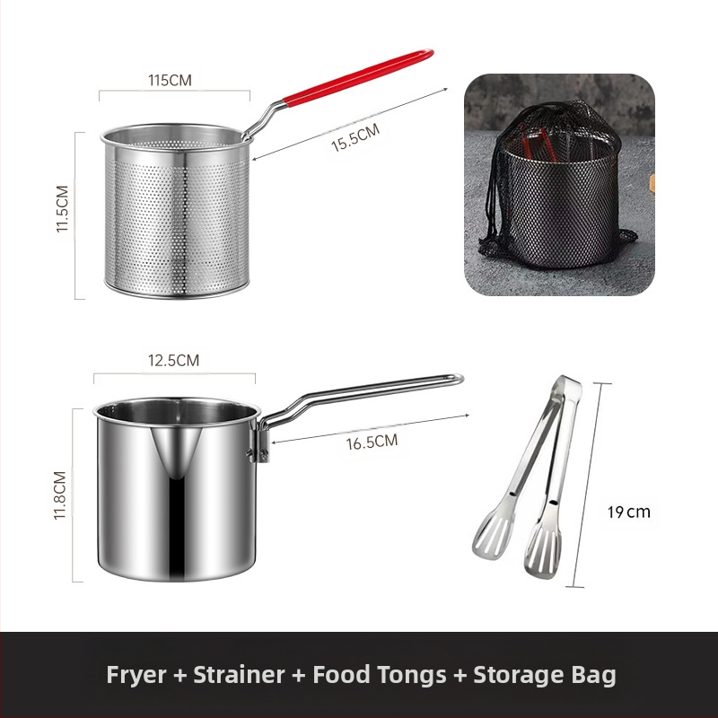 304 roostevabast terasest praepann filtriga, äriliseks kasutamiseks mõeldud praetud vardad, väikese poti köök, multifunktsionaalne paksendatud praepann piiriüleselt