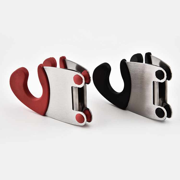 Clemă laterală din oțel inoxidabil pentru oală, clemă pentru lingură de supă, gadgeturi de bucătărie, clemă de cauciuc, producători de ustensile de bucătărie en-gros