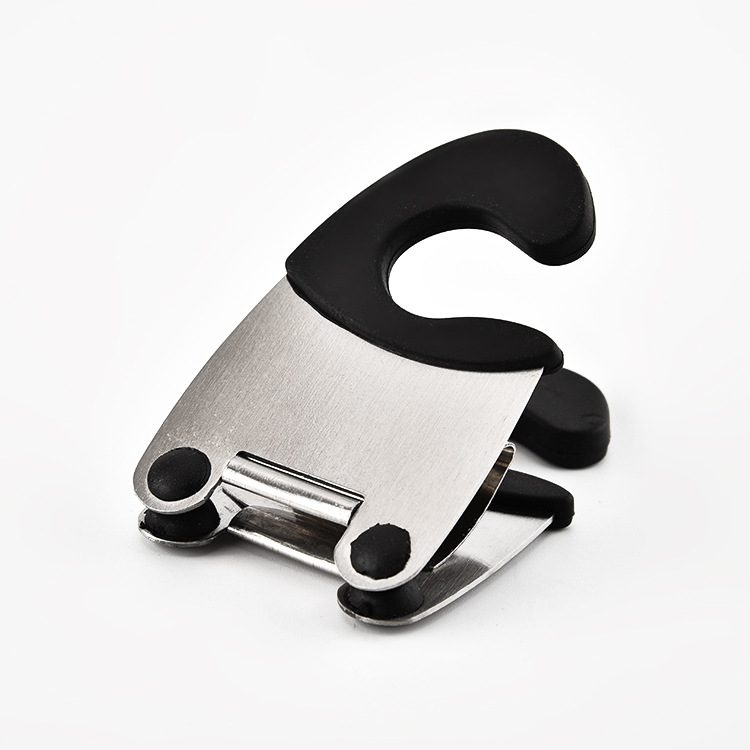 Clemă laterală din oțel inoxidabil pentru oală, clemă pentru lingură de supă, gadgeturi de bucătărie, clemă de cauciuc, producători de ustensile de bucătărie en-gros