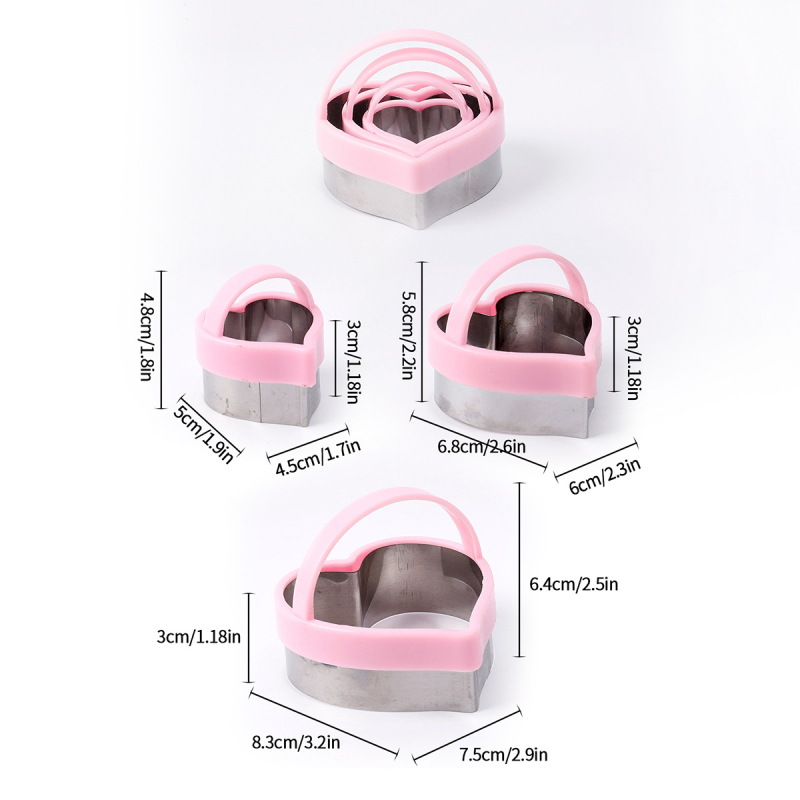 Καλούπι μπισκότων από ανοξείδωτο ατσάλι με λαβή 3D στερεοφωνικό DIY σε σχήμα καρδιάς αστέρι με άνθη δαμάσκηνου, στρογγυλό καλούπι κοπής κέικ, διασυνοριακή, καυτή πώληση