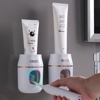 Automatinis dantų pastos spaustukas Artifact Sieninis buitinis spaustukas, tinkantis be perforatoriaus tualetiniam dantų šepetėlių stovas