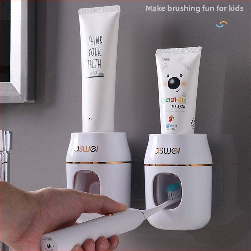 Автоматична изстисквачка за паста за зъби Artifact, стенен монтаж, домакински изстисквач, костюм без перфоратор, стойка за четка за зъби за тоалетна