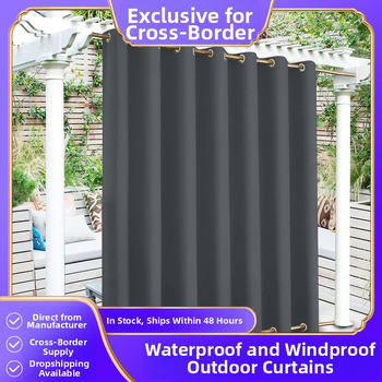 Gatavi produktai, pagaminti iš perforuotų, vėjui atsparių lauko vandeniui atsparių užuolaidų iš paviljono kiemo, vientisos spalvos lauko užuolaidų izoliacijos.