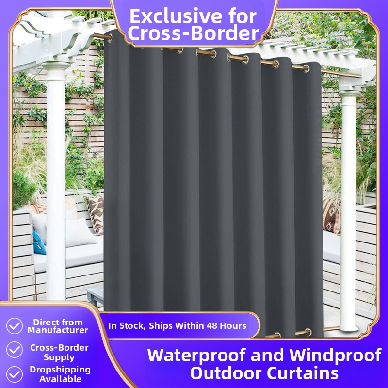 Gatavi produktai, pagaminti iš perforuotų, vėjui atsparių lauko vandeniui atsparių užuolaidų iš paviljono kiemo, vientisos spalvos lauko užuolaidų izoliacijos.