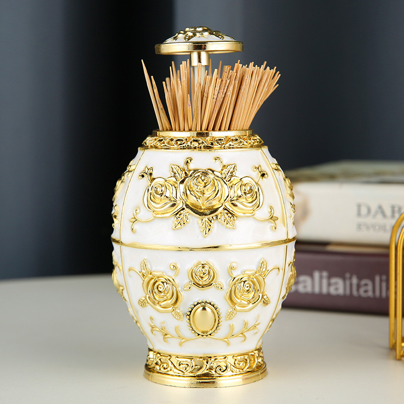 Piiriülene plahvatusohtlik valgus luksuslik Põhjala loominguline kodukaunistamine kaetud hambatikukarbi purgid majapidamistarvete lameda põhjaga munakujuline hambatikk