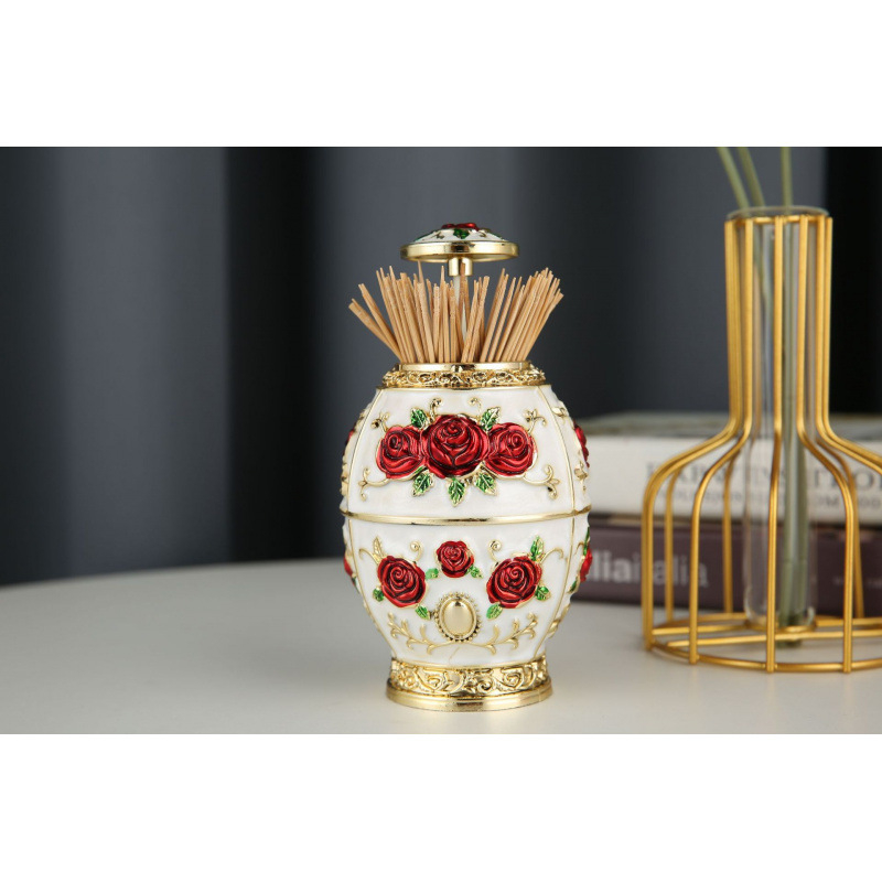 Piiriülene plahvatusohtlik valgus luksuslik Põhjala loominguline kodukaunistamine kaetud hambatikukarbi purgid majapidamistarvete lameda põhjaga munakujuline hambatikk