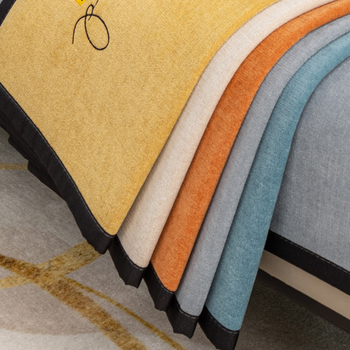 Бродирана възглавница за диван от шенил, универсална за всички сезони, лека луксозна кожена неплъзгаща се възглавница за седалка, семпъл модерен калъф за диван, плат за покривало