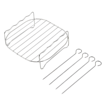 Õhufritüür Ruudukujuline Grill Roostevabast terasest Kodumajapidamises Kasutatav Elektriline Fritüür Multifunktsionaalne Grill Kahekihiline Õhufritüüri Rest