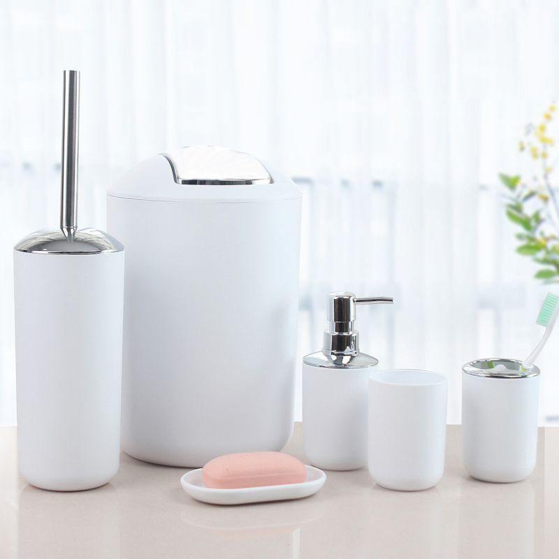 Костюм за почистване на баня Amazon Crossborder Нов комплект за баня с галванизирани кофи за боклук, хотелски принадлежности за баня