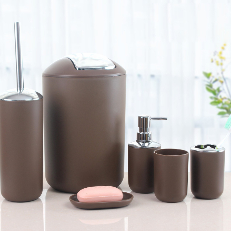 Костюм за почистване на баня Amazon Crossborder Нов комплект за баня с галванизирани кофи за боклук, хотелски принадлежности за баня