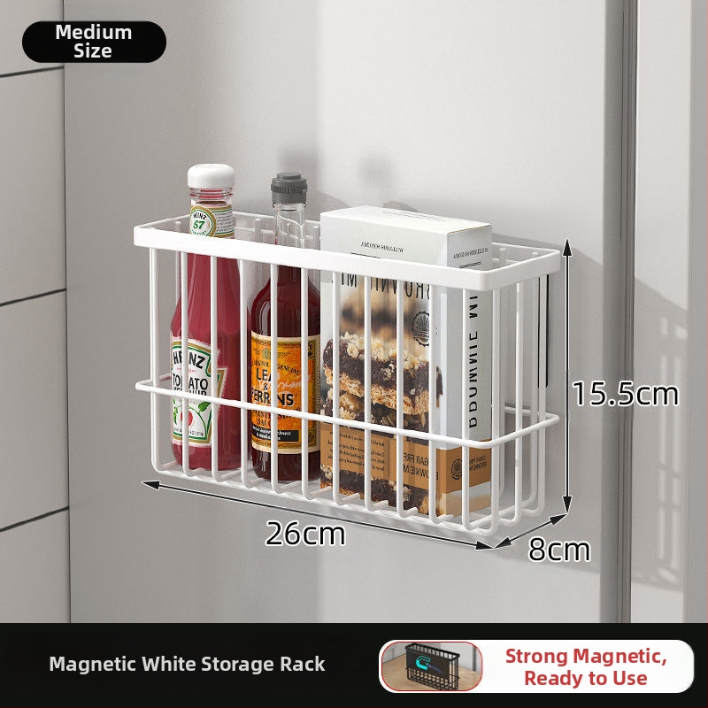 Virtuvės šaldytuvo magnetinis laikymo stovas, šviežumo laikymo maišelis, servetėlių artefaktas, be perforatoriaus, prieskonių plėvelės laikymo stovas