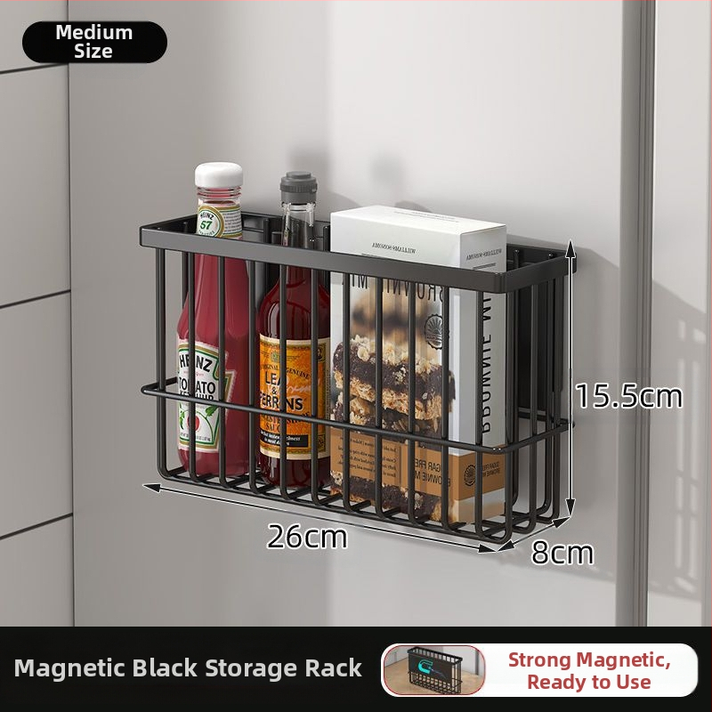 Virtuvės šaldytuvo magnetinis laikymo stovas, šviežumo laikymo maišelis, servetėlių artefaktas, be perforatoriaus, prieskonių plėvelės laikymo stovas