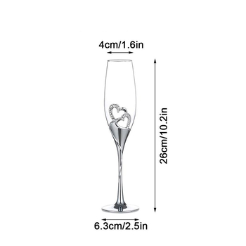 Sulamist metallist tass, šampanjaklaas, sõbrapäeva komplekt, pulmakingitus, klaasist veiniklaas, punase veini pokaal