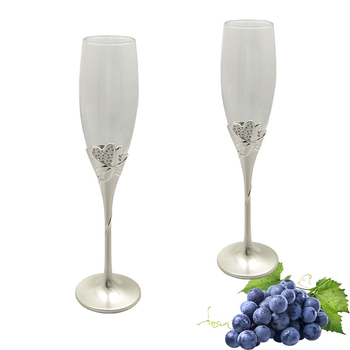 Sulamist metallist tass, šampanjaklaas, sõbrapäeva komplekt, pulmakingitus, klaasist veiniklaas, punase veini pokaal