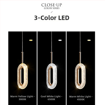 Magamistoa öökapi lühter Nordic stiilis õppevalgusti luksusliku stiiliga toalambid ühe peaga rõngakujuline disainer-pikk väike lühter