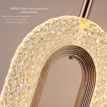 Magamistoa öökapi lühter Nordic stiilis õppevalgusti luksusliku stiiliga toalambid ühe peaga rõngakujuline disainer-pikk väike lühter