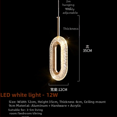 Magamistoa öökapi lühter Nordic stiilis õppevalgusti luksusliku stiiliga toalambid ühe peaga rõngakujuline disainer-pikk väike lühter