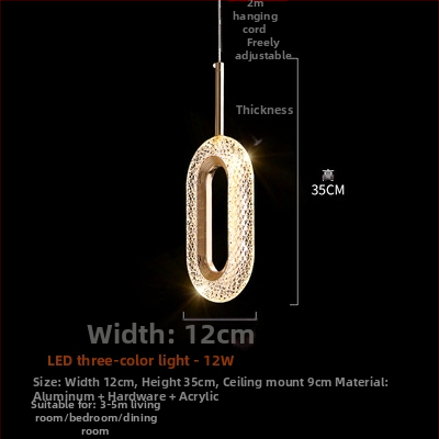 Magamistoa öökapi lühter Nordic stiilis õppevalgusti luksusliku stiiliga toalambid ühe peaga rõngakujuline disainer-pikk väike lühter