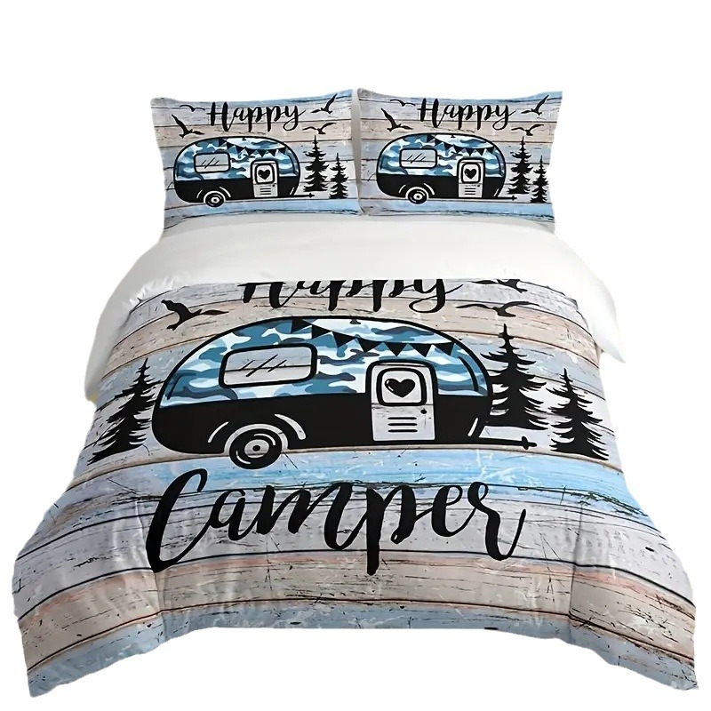 Madingas miško automobilio 3D HD spausdinimo antklodės užvalkalas, tinkantis minkštai ir patogiai patalynei, išskirtinė tarpvalstybinė prekė