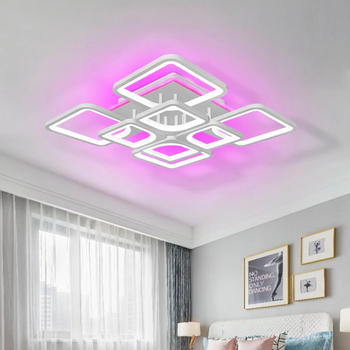 Akrüül-LED-magamistoa laelamp nutikas ruudukujuline elutoa lamp moodne lihtne kabinetirestorani lamp piiriülene lamp