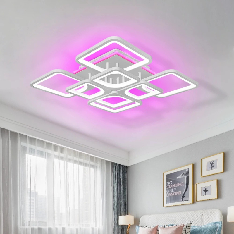 Akrüül-LED-magamistoa laelamp nutikas ruudukujuline elutoa lamp moodne lihtne kabinetirestorani lamp piiriülene lamp