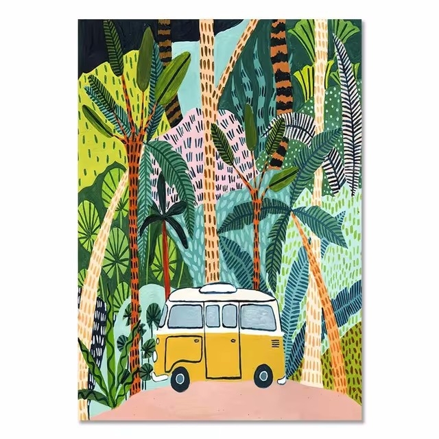 Põhjamaade värviline abstraktne mood Maroko tüdruk kodu magamistoa diivani seina hotelli kaunistus kontori rippuv maal