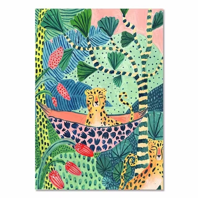 Põhjamaade värviline abstraktne mood Maroko tüdruk kodu magamistoa diivani seina hotelli kaunistus kontori rippuv maal