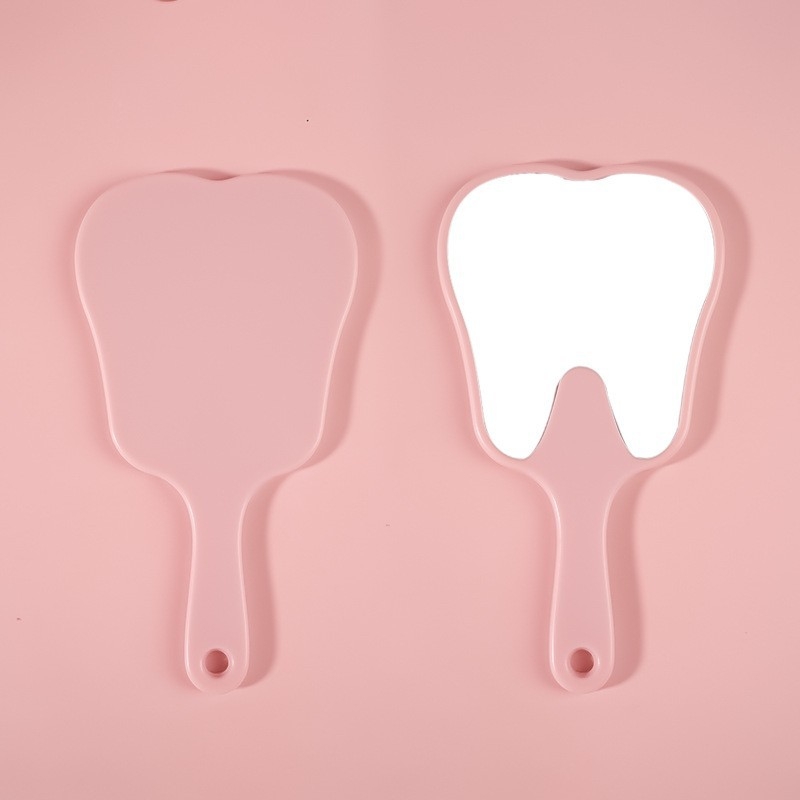 Fogtükör, Rajzfilm Szépségtükör, Hordozható Fogantyús Tükör, Aranyos Kézi Tükör, Nyomtatható Logó, Műanyag Asztali Kis Tükör