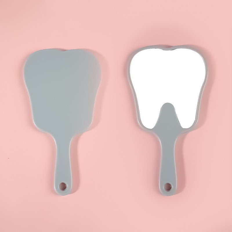 Fogtükör, Rajzfilm Szépségtükör, Hordozható Fogantyús Tükör, Aranyos Kézi Tükör, Nyomtatható Logó, Műanyag Asztali Kis Tükör